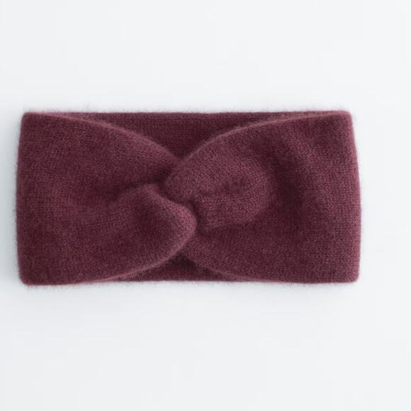 & Other Stories Accessories - & Other Stories Burgundy Twist Front Cashmere Headband